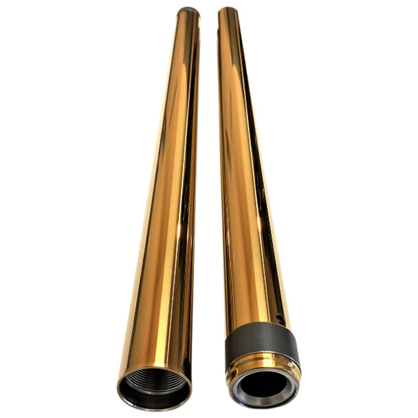  Pro-One - 41MM Gold Titanium Nitrite Fork Tubes - Standard  20.25" fits '97-'13 Touring Models 