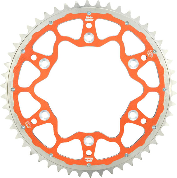Moto-Master - 620273549 - Fusion Series Dual Ring Rear Sprocket - 49 Tooth - Orange - Gas Gas/Husqvarna/KTM