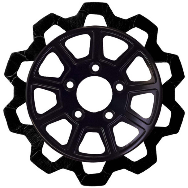 Lyndall Brakes - Black/Black Rear 11.8" (7mm) Center Hub Bow Tie 9-Spoke Rotor