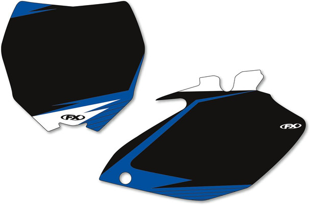 Factory Effex - 13-64228 - Graphic Number Plates - Black/Blue - YZ250F