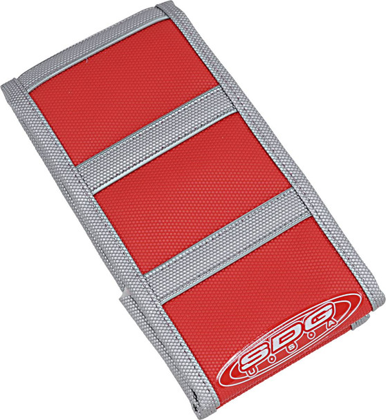 Sdg - 95923XRX - 6-Ribbed Seat Cover - Grey Ribs/Red Top/Gray Sides