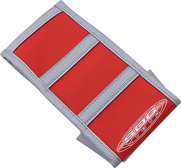 Sdg - 95943XRX - 6-Ribbed Seat Cover - Grey Ribs/Red Top/Gray Sides
