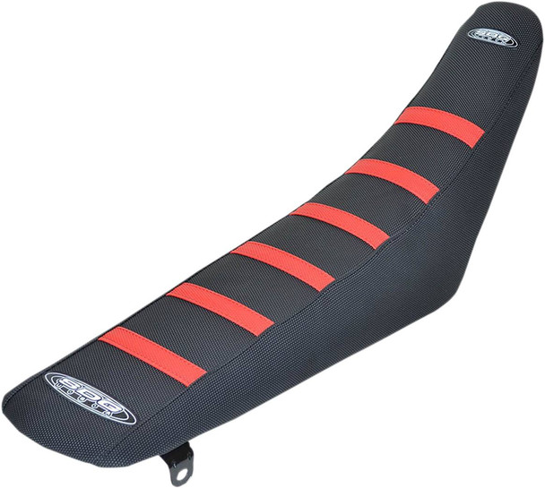 Sdg - 95943RK - 6-Ribbed Seat Cover - Red Ribs/Black Top/Black Sides