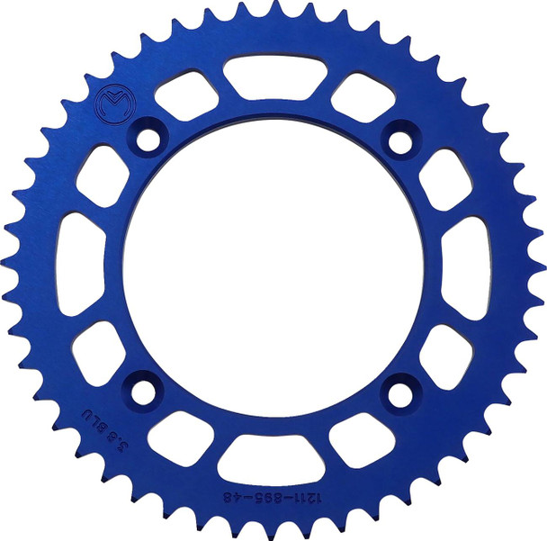 Moose Offroad - 1211-895-48-12 - Rear Sprocket - Aluminum - 48 Tooth - Blue - Husqvarna/KTM