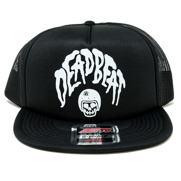 Deadbeat Customs - Skull Snapback Hat - White
