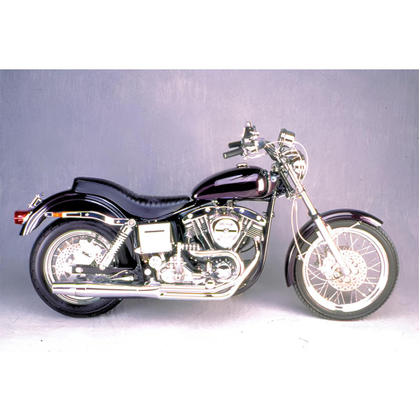Thunderheader - Chrome Exhaust w/ Heatshields - fits '70-'83 Shovelhead without Floorboards (Does not fit Kickstart)