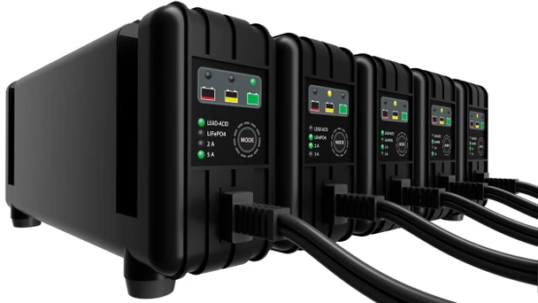 Fire Power - 030-0025-07-02 - 5 Bank Battery Charger 12V 2A/5A