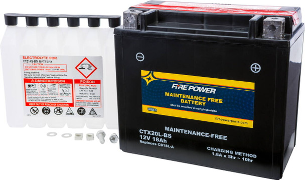 Fire Power - CTX20L-BS - Battery Ctx20L-Bs Maintenance Free