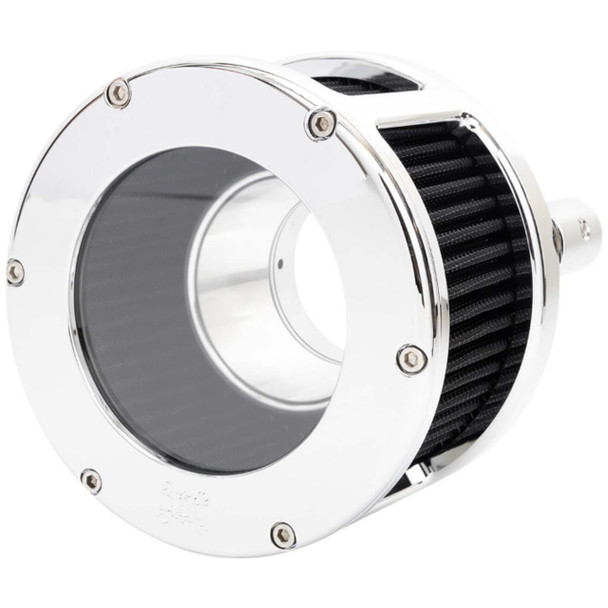  Feuling - Chrome/Black BA Race Series Air Cleaner Kit W/ Clear Cover fits '17 & Up Touring and '18 & Up M8 Softail Models 