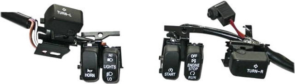 Harddrive - 370300 - Hbar Switch Kit Blk/Wht Lettrs 1996-06 W/Out Cruise Cntrl