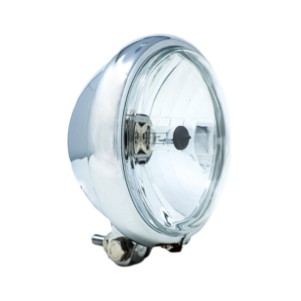 Motorcycle Supply Co. - Chrome 5-¾" Headlight - Clear Lens