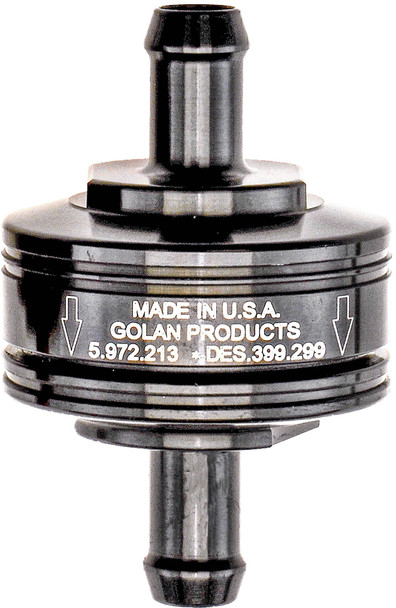Golan - 70-312G-BLACK - Super Mini Fuel Filter Black 5/16" Barb Fitting
