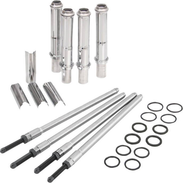 Rocket Performance Garage Llc - 6-6004 - Speedy Pushrod Kit W/Covers Chrome, Tc 99-17