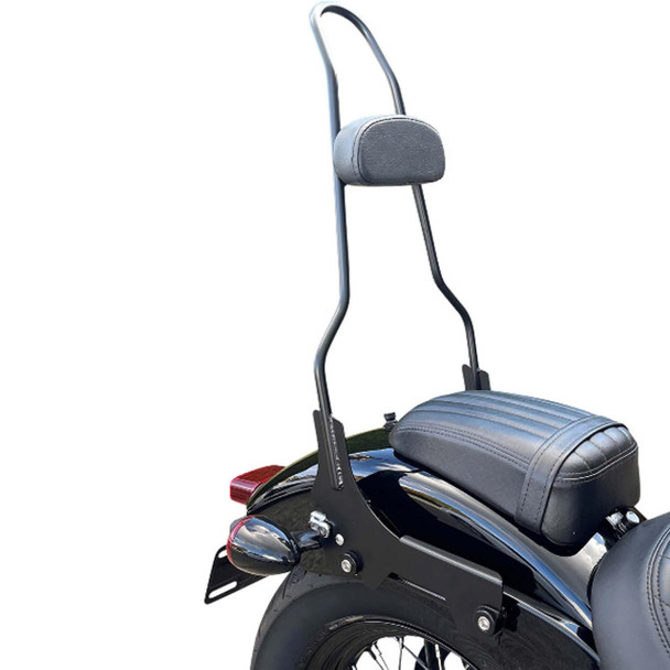 MotherWell - Gloss Black 23" Quick Release Sissy Bar W/ Pad - fits '18 & Up Deluxe, Heritage Classic, Slim, Standard, Street Bob