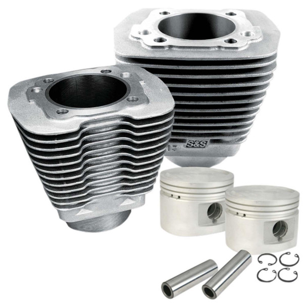 S&S Cycle - Natural 80" Bore Cylinder & Piston Kit fits '84-'00 Evolution Big Twin Models W/ Stock or S&S Heads