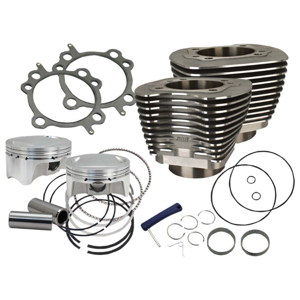 S&S Cycle - Black Powdercoat 98" Big Bore Kit fits '99-'06 Twin Cam Engines (3.937" Bore, 4" Stroke, 9.8:1 Comp. W/ Stock Heads)