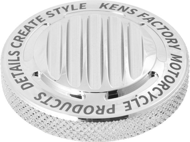 Kens Factory - KFC-06 - Nl Gas Cap Finned Chrome Dummy Cap For M8 Lh