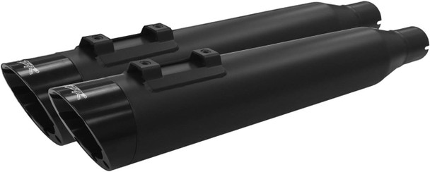 Tbr - 005-4560499D-BS - Comp-S Slip-On M8 Flh/Flt Black W/Slash Black Endcap