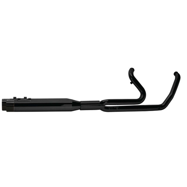 Two Brothers Exhaust Two Brothers Racing - Black Comp-S Full Length 2-In-1 Exhaust W/ Ghost Pipe and Black Straight End Caps fits '17-'23 Touring Models 