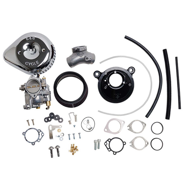 S&S Cycle - Chrome Super G Carburetor & Stealth Air Cleaner Kit fits '84-'99 Big Twin Models