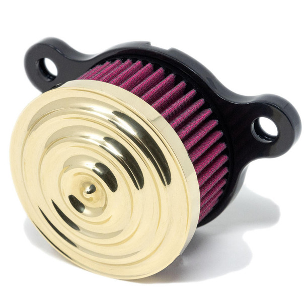  Motorcycle Supply Co. - Ripple/ Brass Air Cleaner Kit - fits '91 & Up XL Sportster Models 