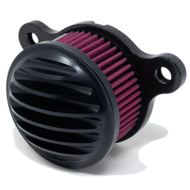 Motorcycle Supply Co. - Finned/ Black Air Cleaner Kit - fits '91 & Up XL Sportster Models