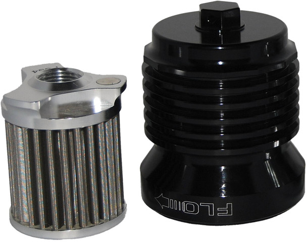Pcracing - PCS4B - Flo Reusable Steel Oil Filter Hd Black
