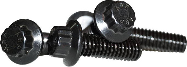 Lyndall Brakes - 108-9651 - 12 Point Rear Rotor Bolts Black 3/8-16X1