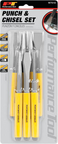 Performance Tool - W7510 - 7 Pc Punch / Chisel Set