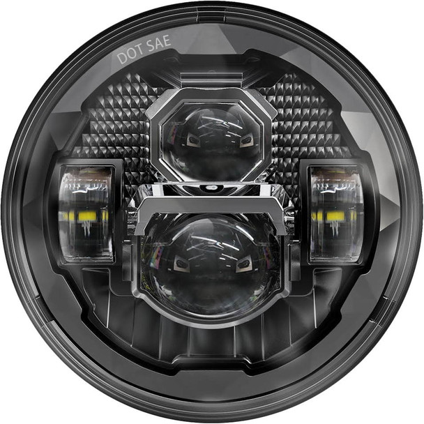 Pathfinder - UV7B - 7" Led Headlight Rugged Ultra View Black