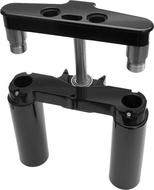 Hawg Halters Inc - 41FBAR6 - 6 Deg Raked Tripple Trees 41Mm Black Custom