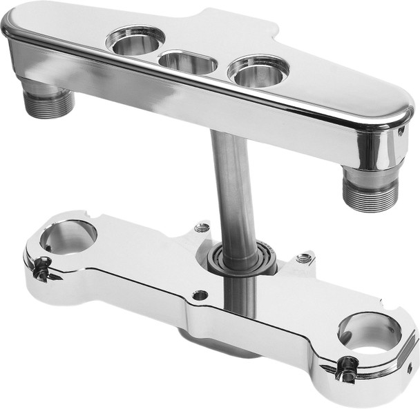 Hawg Halters Inc - 41FBCR6 - 6 Deg Raked Tripple Trees 41Mm Chrome Custom