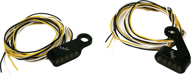 Letric Lighting Co - LLC-MMM-B - Switchback Led Turn Signal Black White Run/Amber Turn