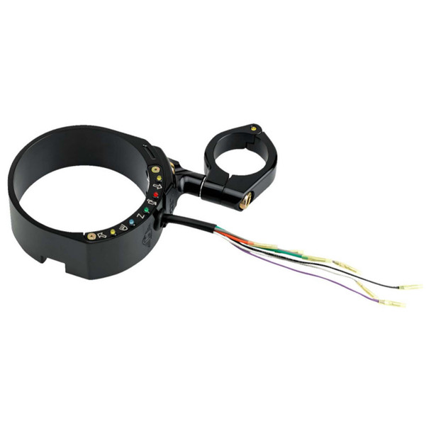 Joker Machine - Black Anodized Speedometer Side Mount fits '06-'12 Dyna Models