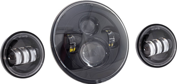 Letric Lighting Co - LLC-LHK-7B - 7" Led Hdlgt Pass Lamp Kit Blk W/ Mnt Adapter
