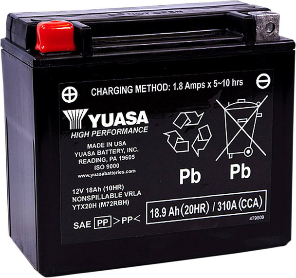 Yuasa - YUAM72RBH - Battery Ytx20H Sealed Factory Activated