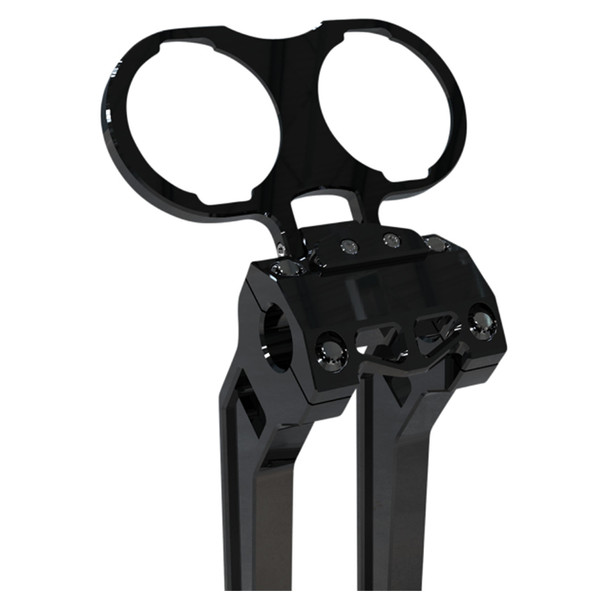 LA Choppers - Dual Gauge Mount for Performance Risers fits '99-'21 Dyna, FXR & Sportster Models