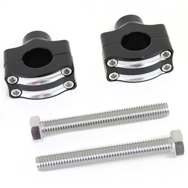 V-Twin - Black 1" Handlebar Riser Set