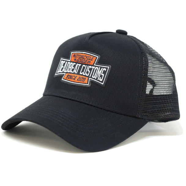 Deadbeat Customs Shield Black Snapback W/ Curved Brim