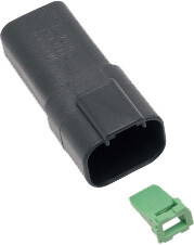 Namz Custom Cycle - DR-4B - 4-Wire Black Deutsch Rcptcl & Wdglck Hd# 72104-94Bk