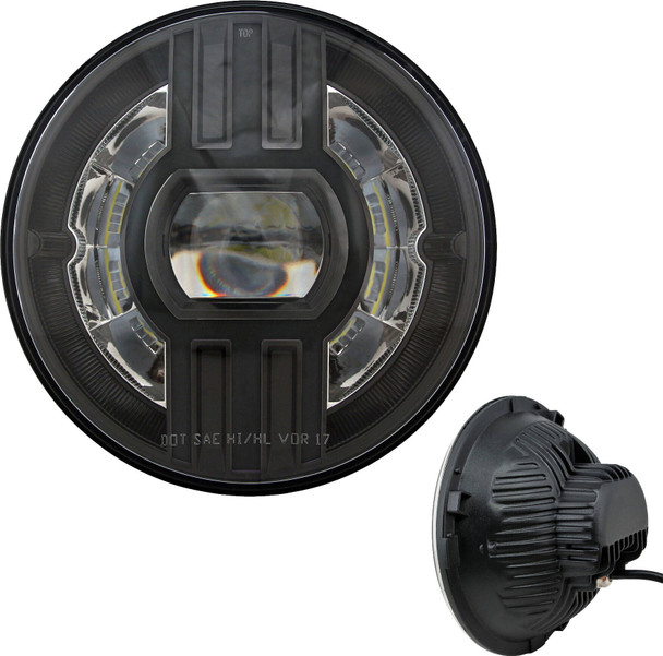 Cyron - ABIG7B2-BN - Headlight 7" Beast 2 Pitch Black W/Driving Light