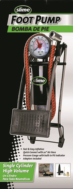 Slime - 2061-A - Single Cylinder Foot Pump