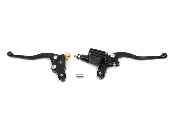 V-Twin Hand Control Kit Black 9/16" Bore Master Cylinder