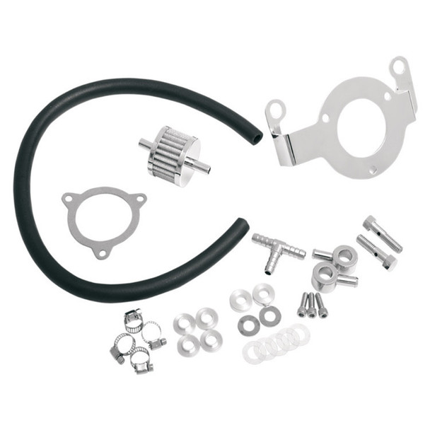 Drag Specialties - Air Cleaner Support Bracket W/ Crankcase Breather fits '08-'16 Touring, '16-'17 Softail & '17 Dyna Models