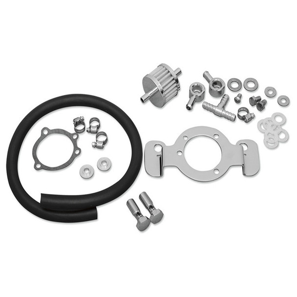 Drag Specialties - Air Cleaner Support Bracket W/ Crankcase Breather fits '07-'22 Sportster Models (Exc. '21-'22 Sportster S/RH1250S, '22 Nightster/RH965 Models)