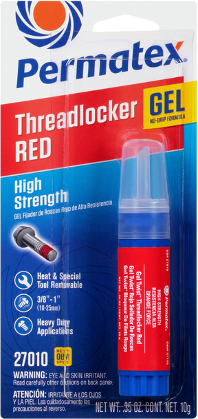 Permatex - 27010 - Threadlocker Red Gel 10G