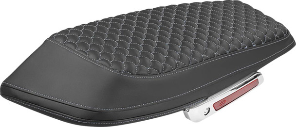 Saddlemen - L870-23-20905 - Saddlebag Lid Covers - Dragon Scale - Silver Stitch - FLH/FLT '23-'25