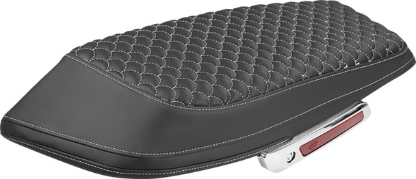 Saddlemen - L870-23-20906 - Saddlebag Lid Covers - Dragon Scale - White Stitch - FLH/FLT '23-'25