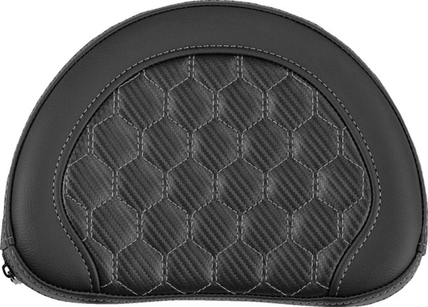 Saddlemen - 051319002 - Contour Sissy Bar Pad - Honeycomb - Gray Stitch - Universal