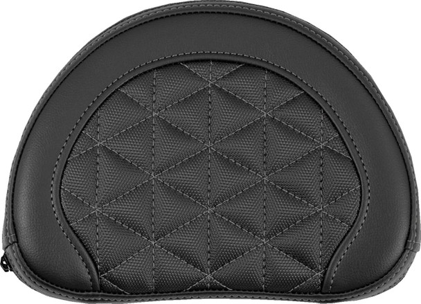 Saddlemen - 051321102 - Contoured Sissy Bar Pad - Tri-Gripper - Gray Stitch